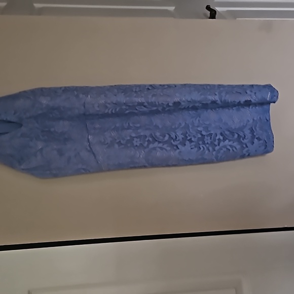 Sequin Hearts Lace Dress Light Blue Keyhole Chest Sewn In Bra Racerback 3 NWT - Picture 3 of 9